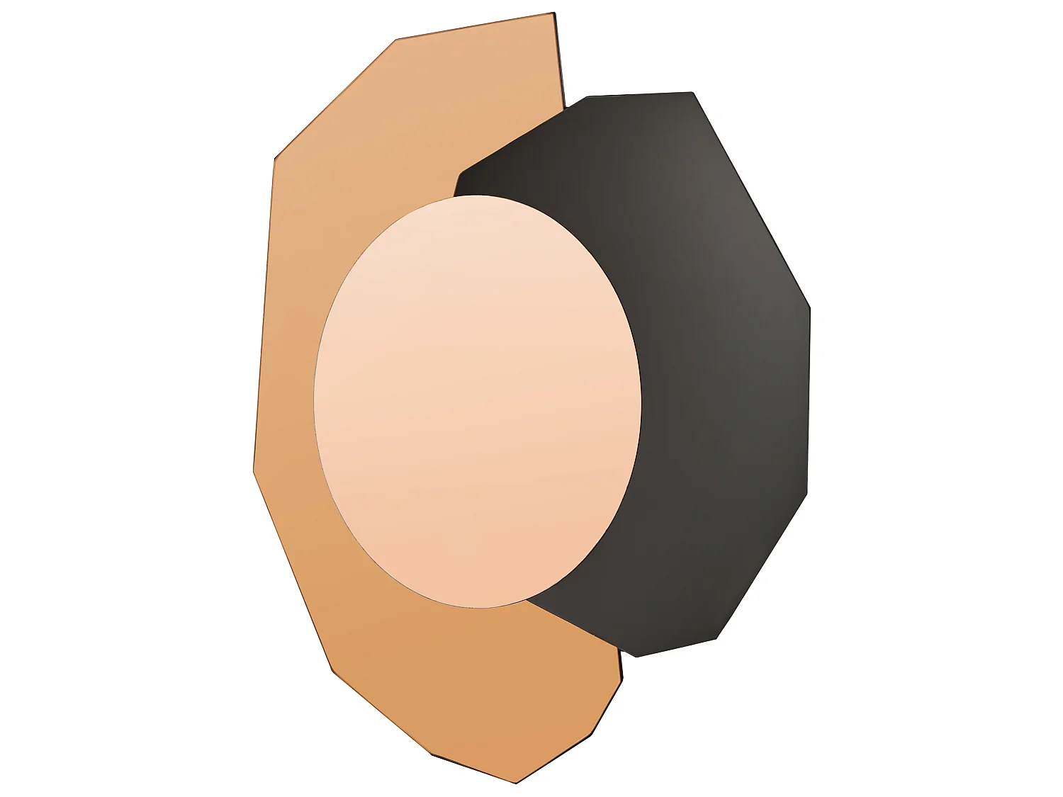 Miroir TROYON 62 cm 80 cm Rose doré