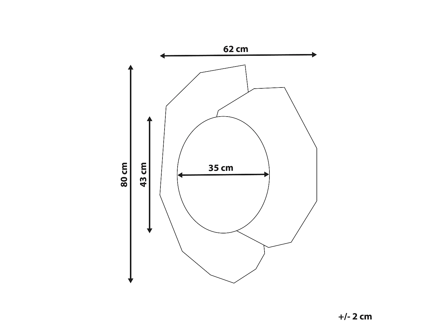 Miroir TROYON 62 cm 80 cm Rose doré