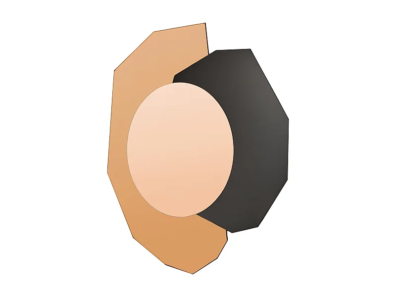 Wandspiegel TROYON 62 cm 80 cm Roségold