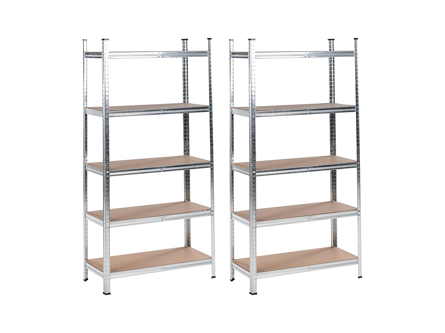 Zestaw 2 regałów magazynowych XITTA Metal 75 cm 30 cm Srebrny