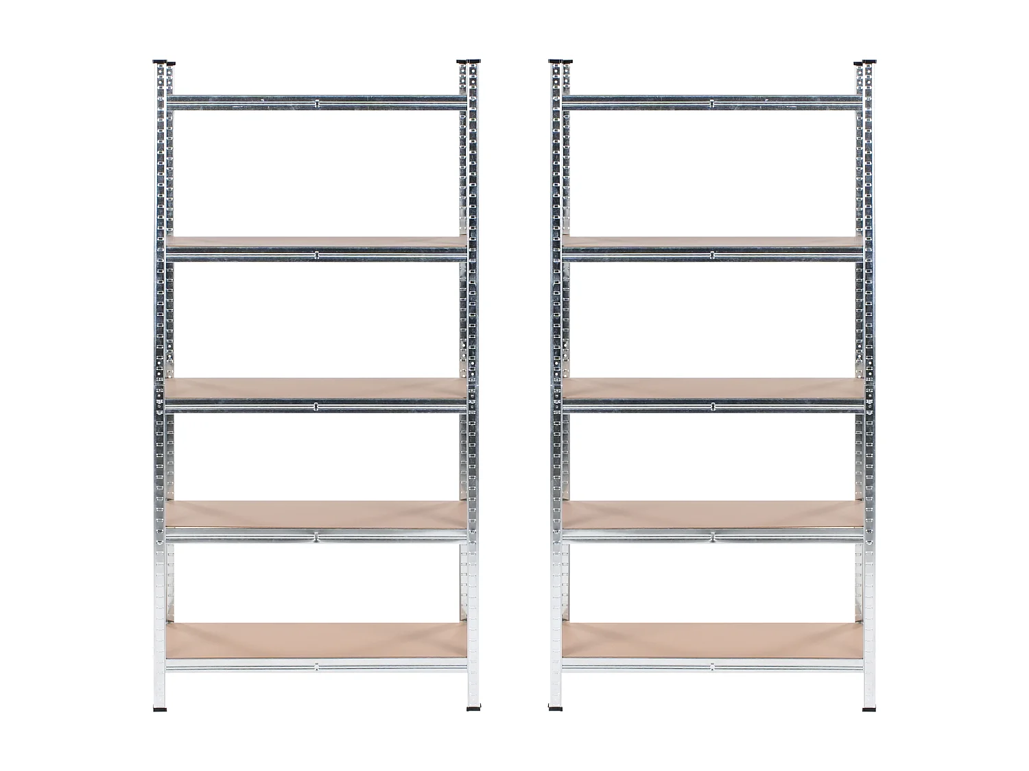 Garagenregal 2er Set XITTA Metall 75 cm 30 cm Silber