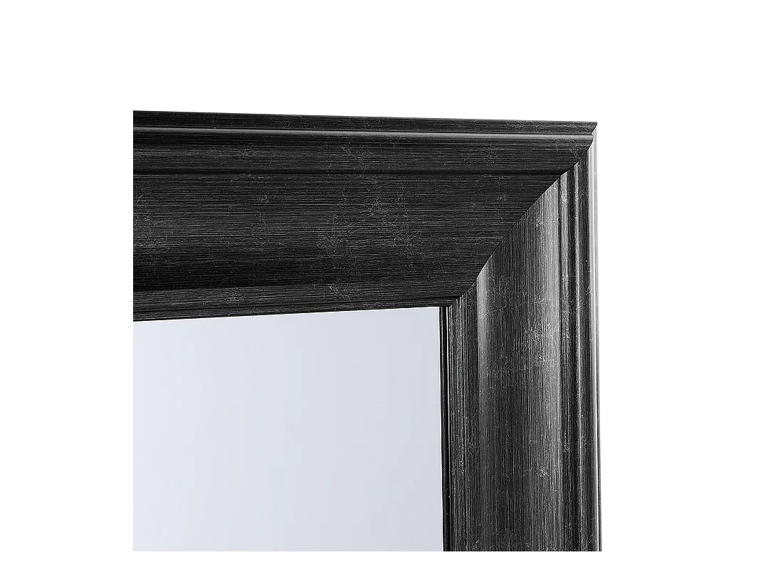 Wandspiegel schwarz 51x141 cm Holzoptik Lunel