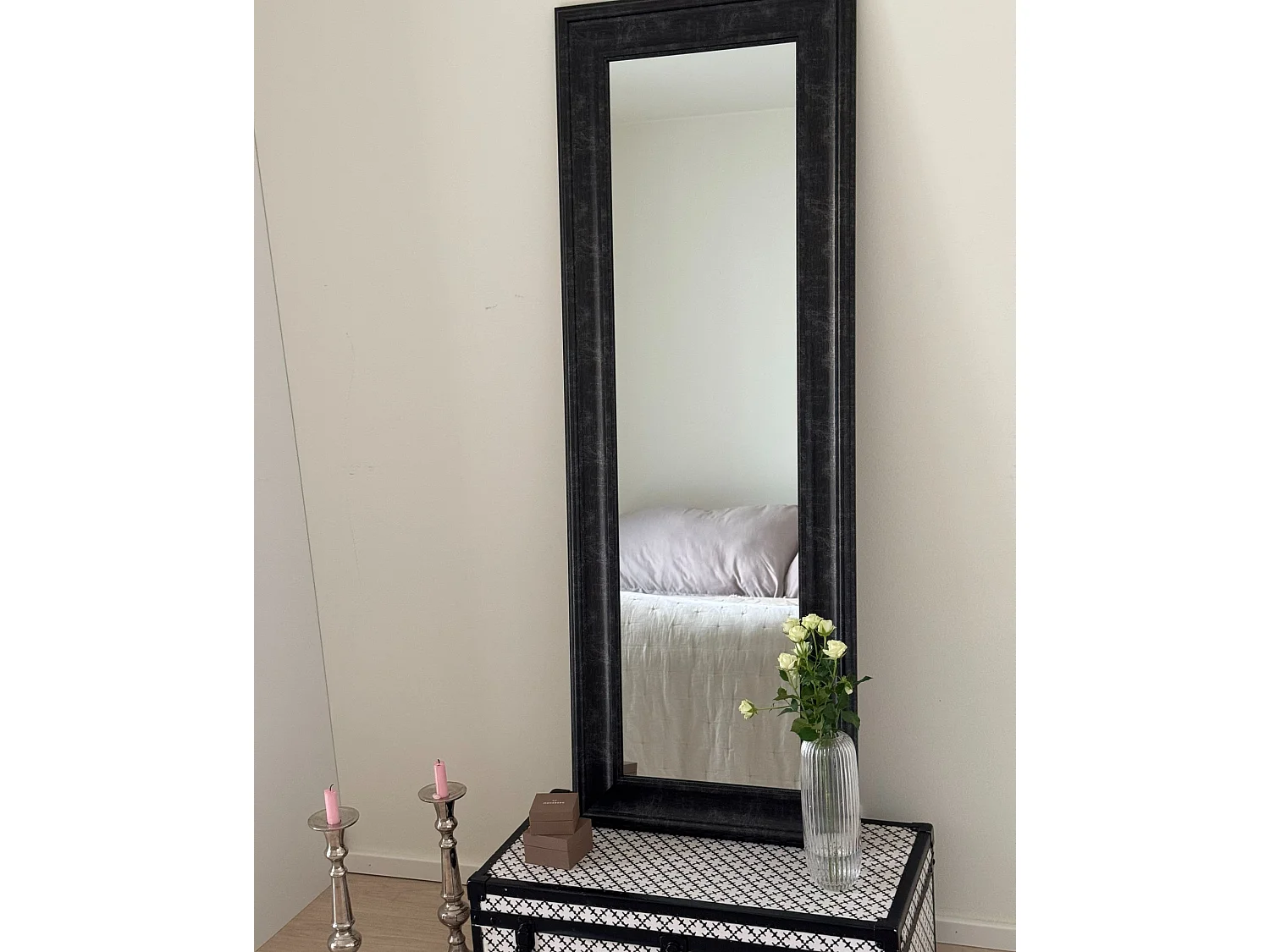 Miroir LUNEL 51 cm 141 cm Noir