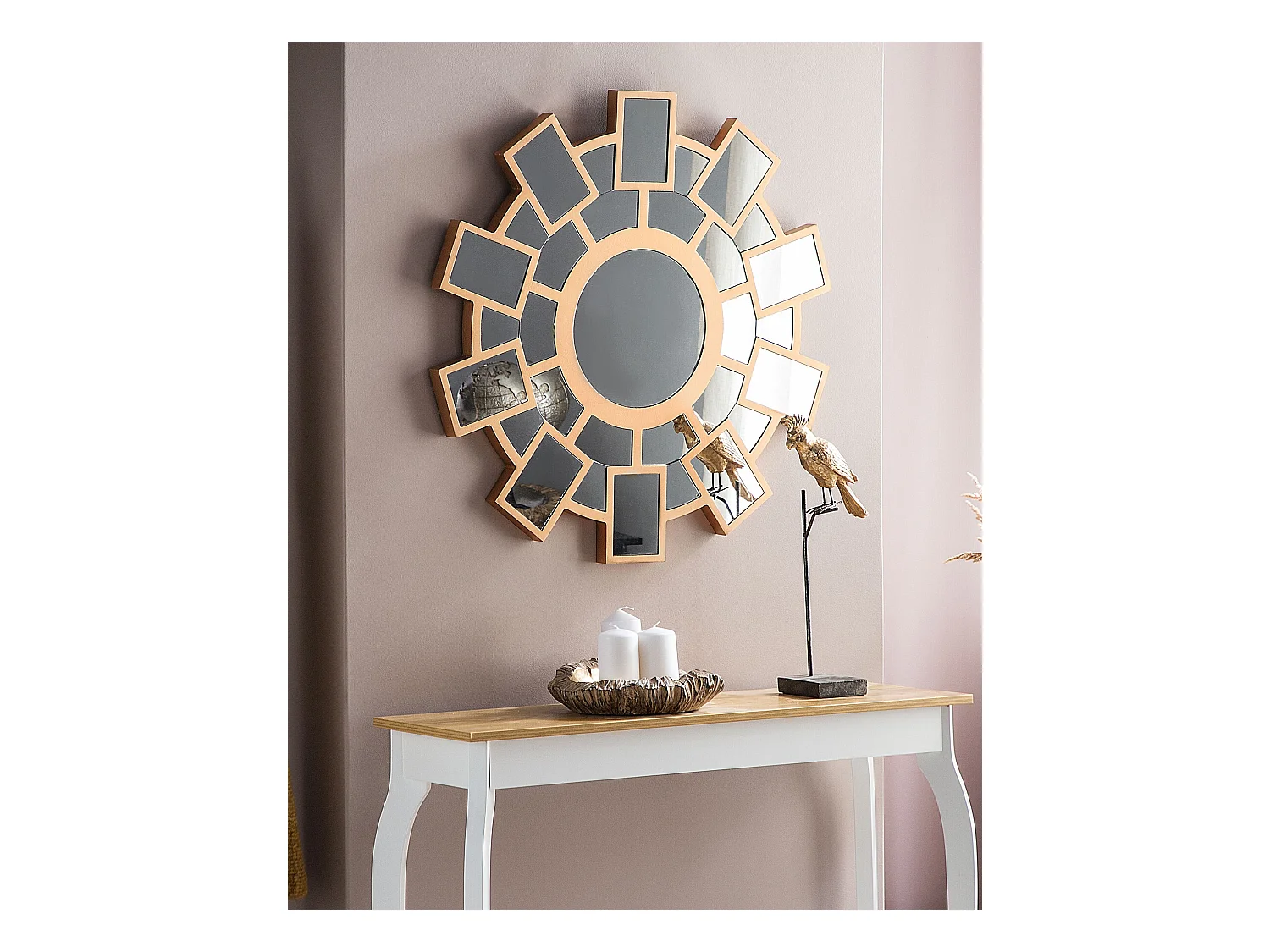 Miroir ROZEL 80 cm 80 cm Marron doré