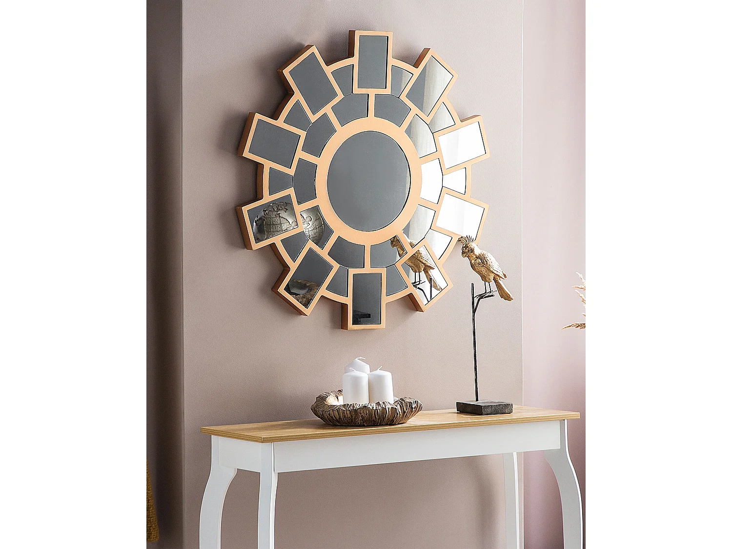 Miroir ROZEL 80 cm 80 cm Marron doré