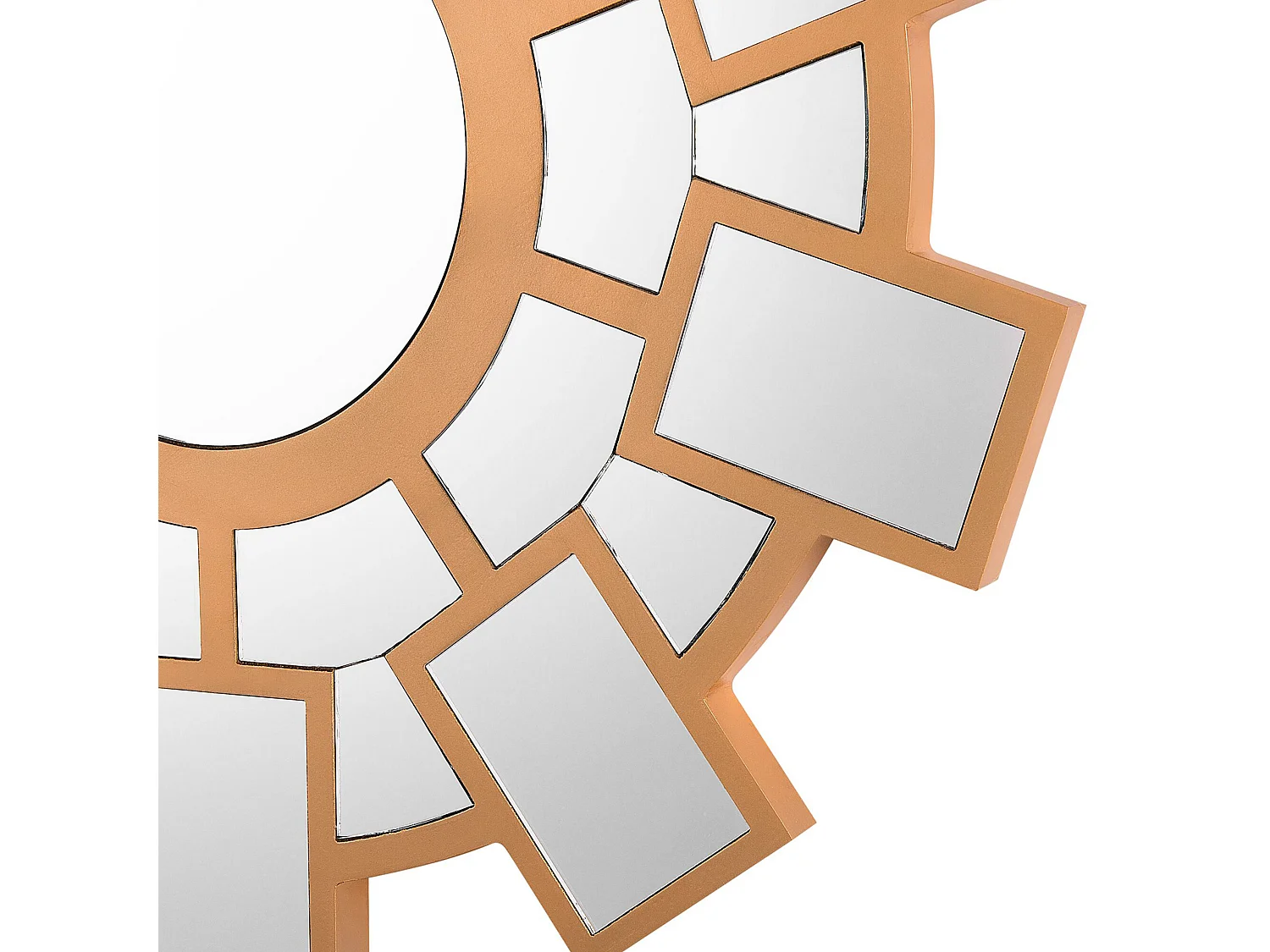 Espelho ROZEL 80 cm 80 cm Castanho dourado