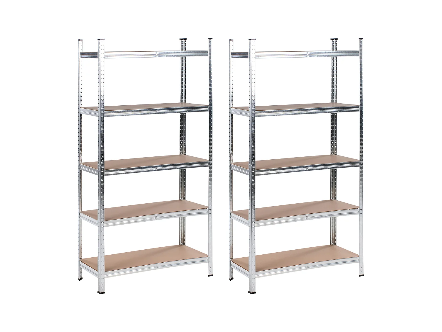 Zestaw 2 regałów magazynowych XITTA Metal 90 cm 40 cm Srebrny