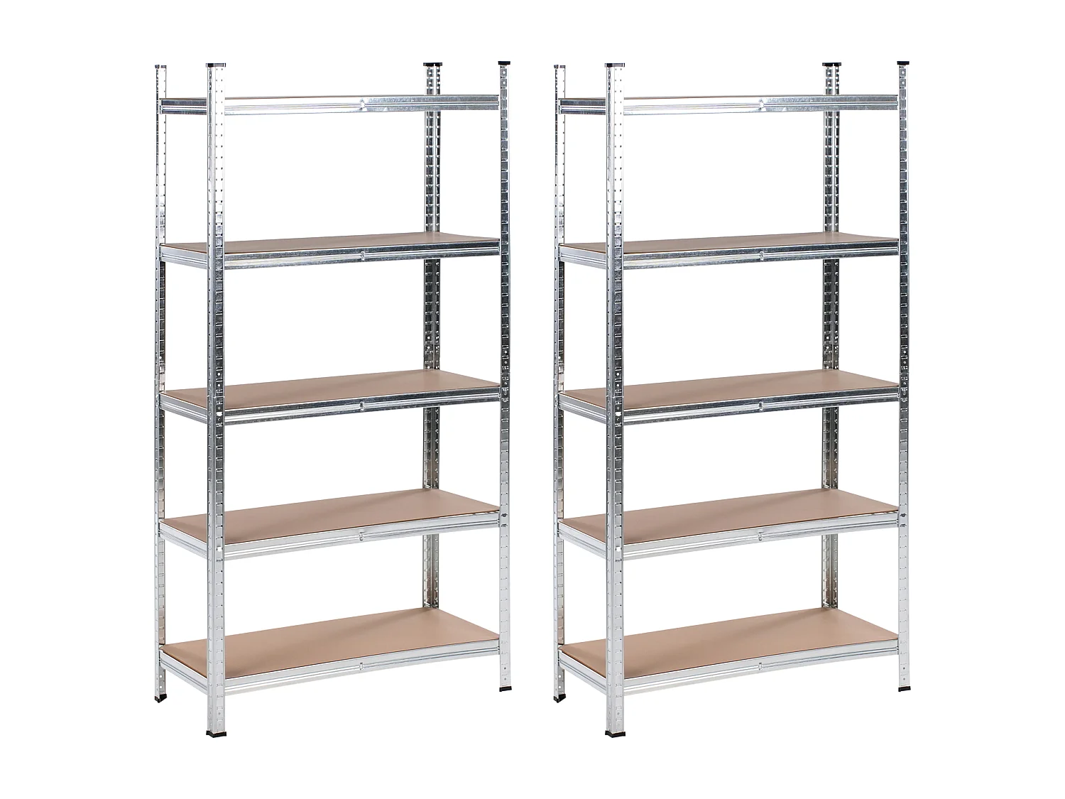 Garagenregal 2er Set XITTA Metall 90 cm 40 cm Silber