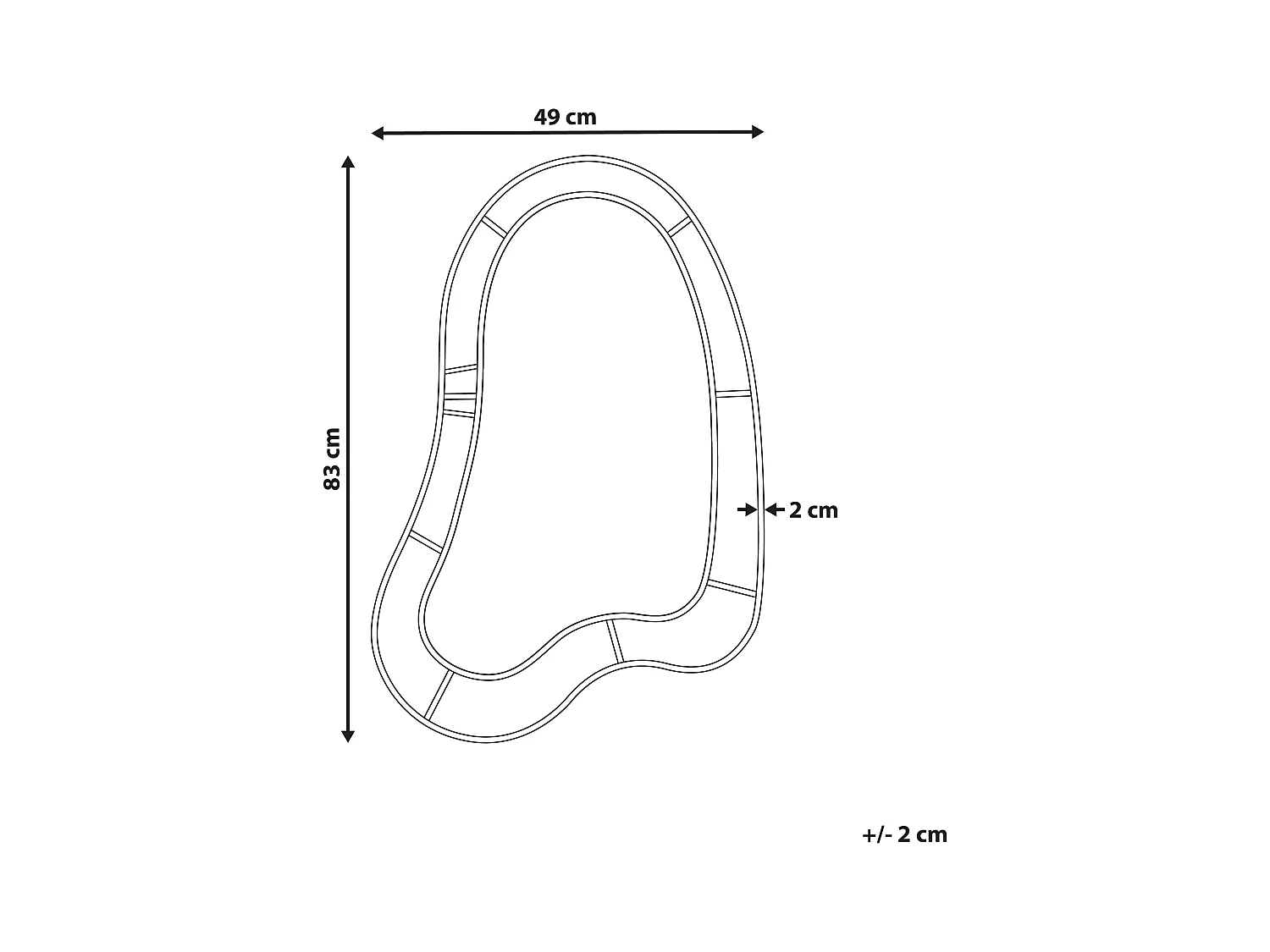 Miroir MONTSEC 49 cm 83 cm Violet