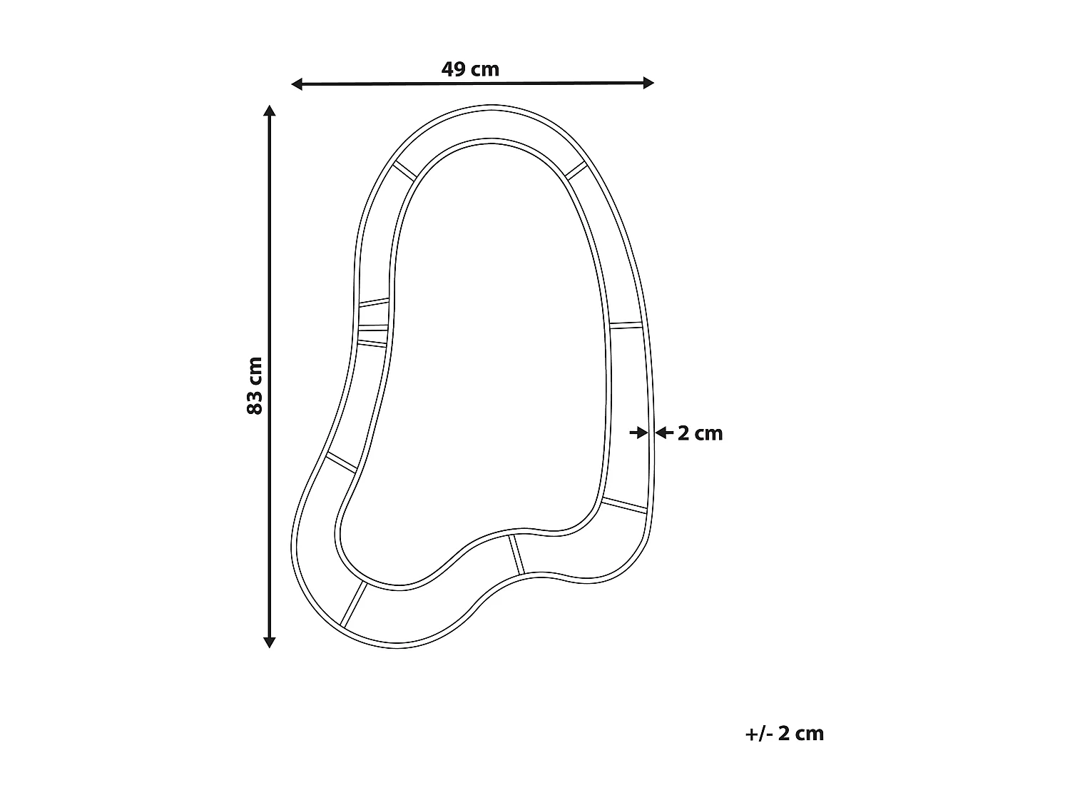Miroir MONTSEC 49 cm 83 cm Violet