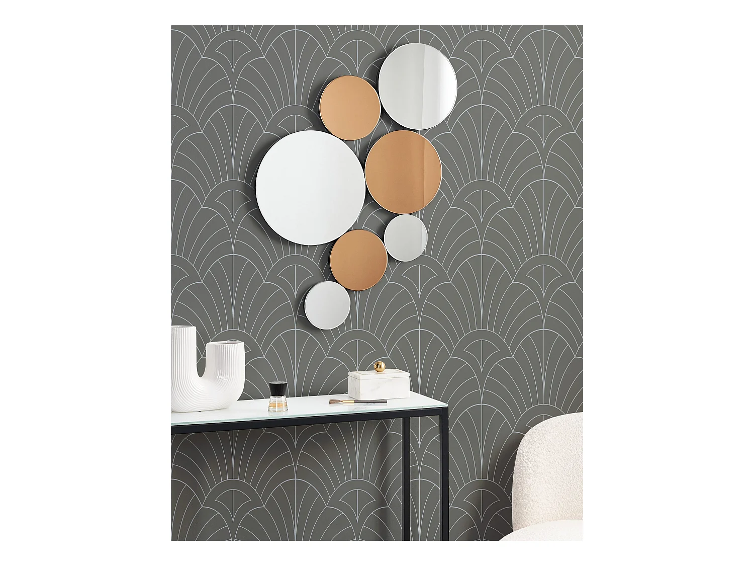 Miroir LAXOU 57 cm 90 cm Cuivré