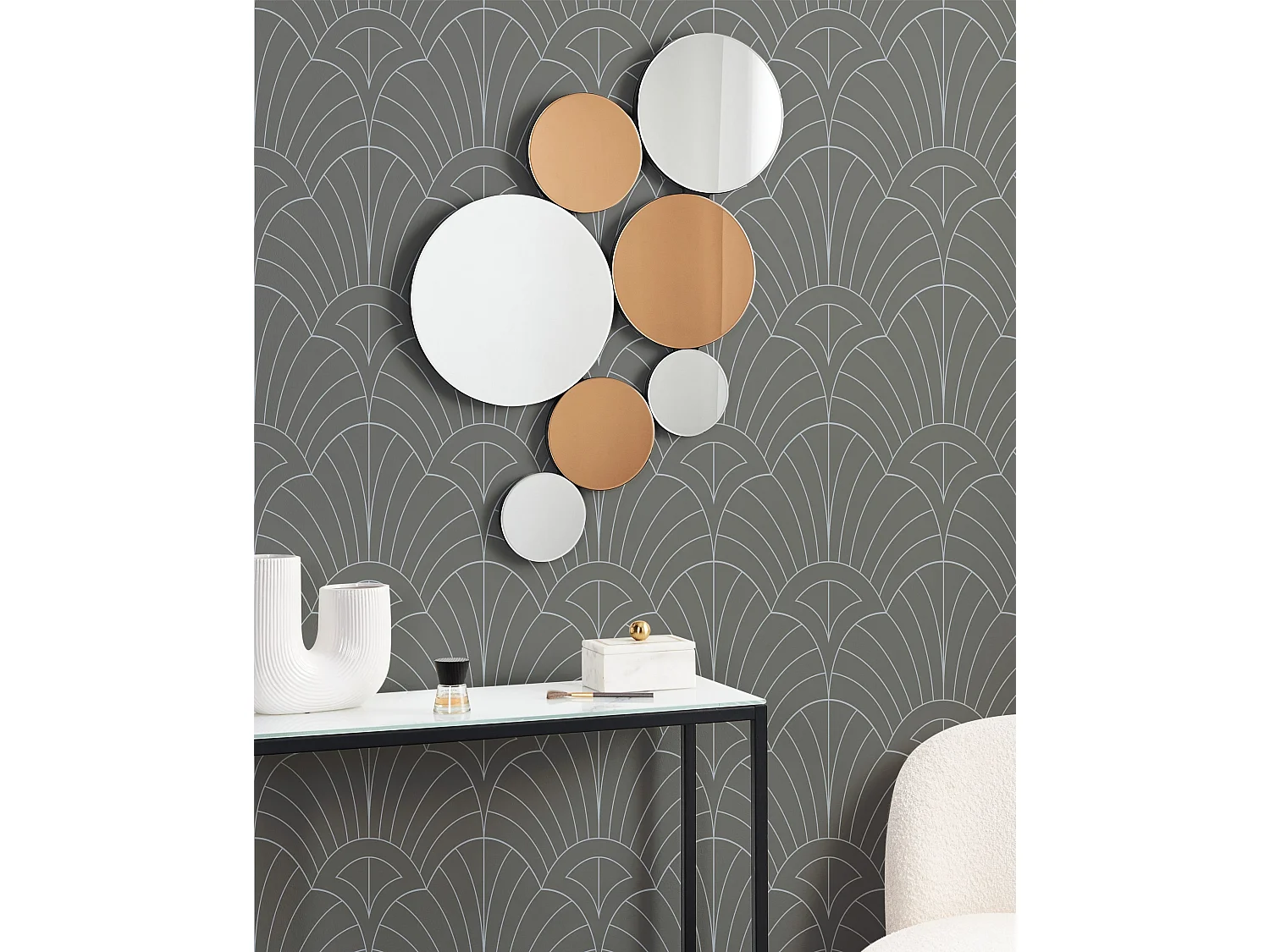 Miroir LAXOU 57 cm 90 cm Cuivré