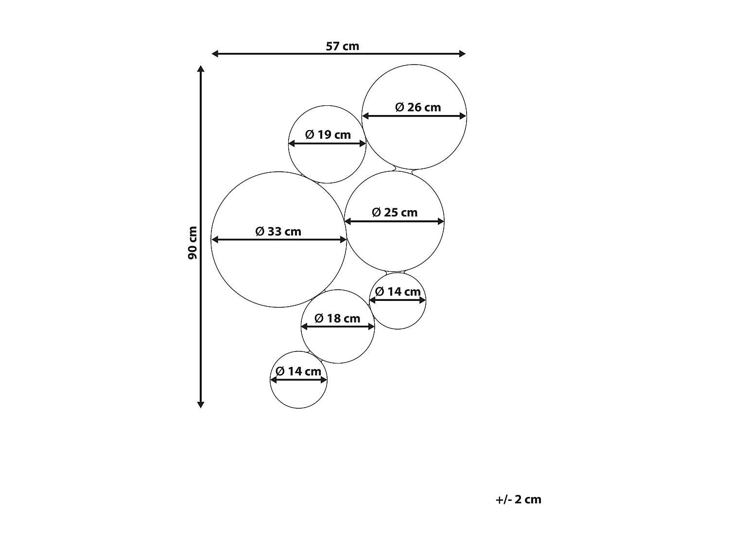 Miroir LAXOU 57 cm 90 cm Cuivré