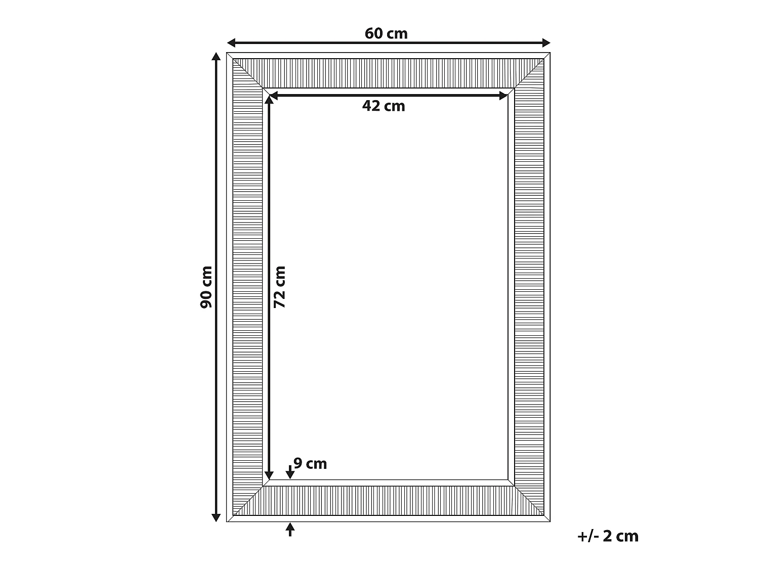 Miroir CASSIS 60 cm 90 cm Doré