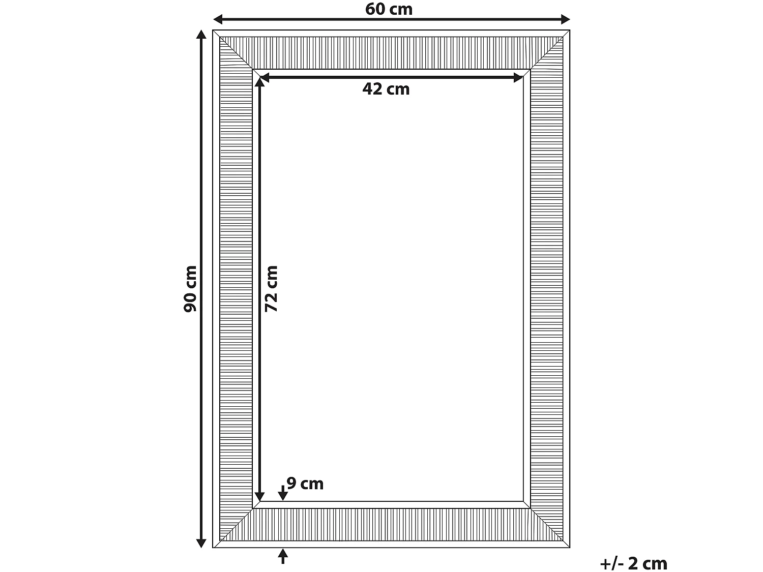 Miroir CASSIS 60 cm 90 cm Doré