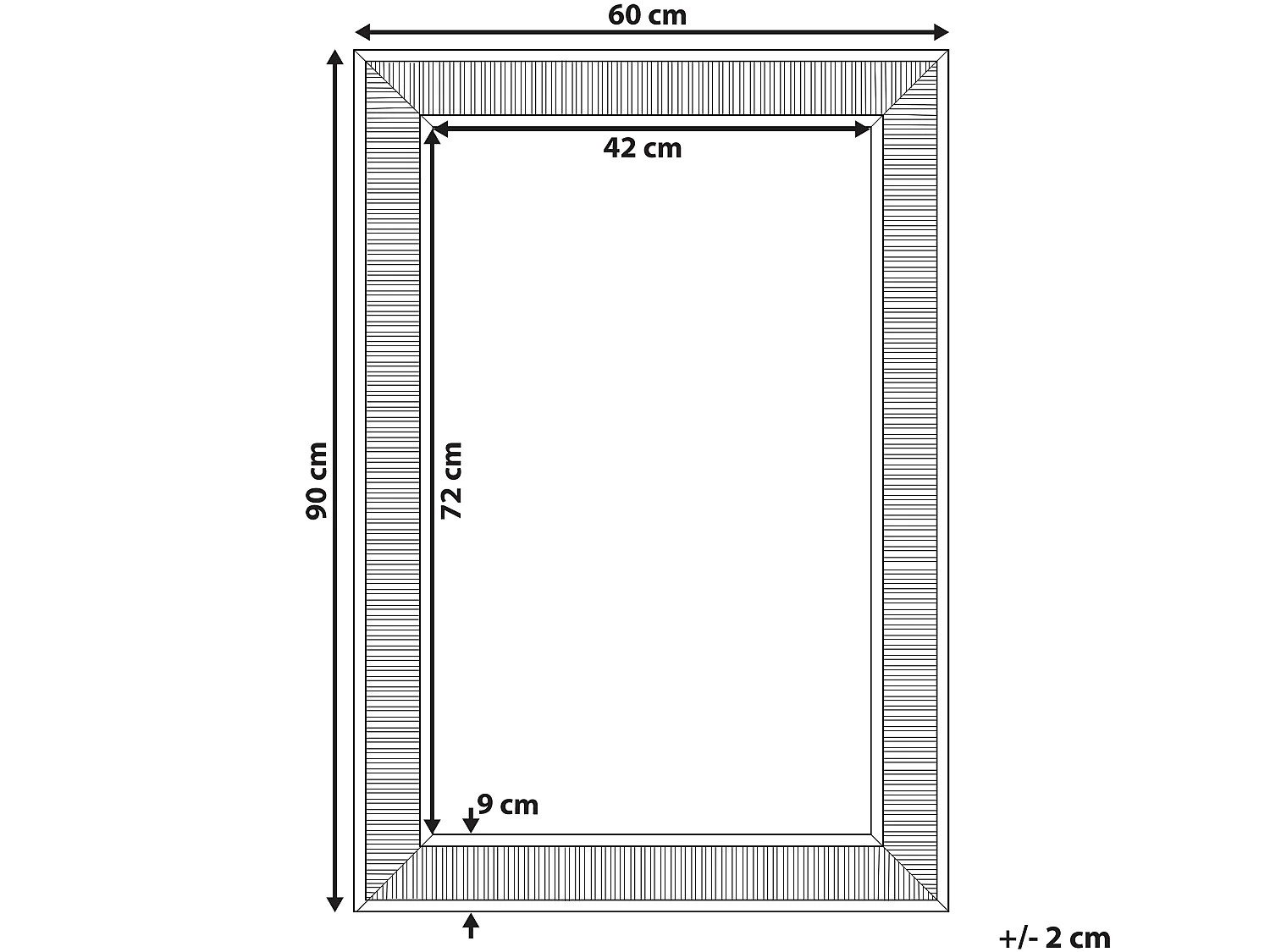 Miroir CASSIS 60 cm 90 cm Doré