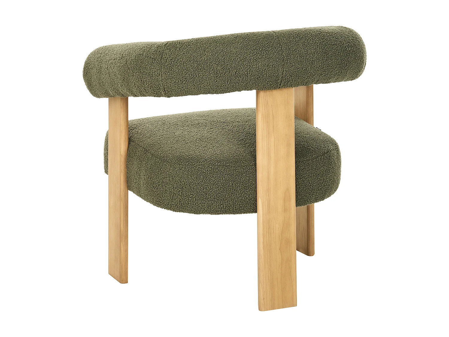 Fauteuil ILBRO Bouclé Vert/marron clair