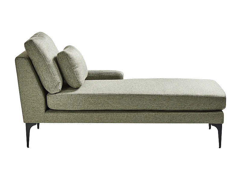 Chaise longue côté droite EWRON Tissu Vert