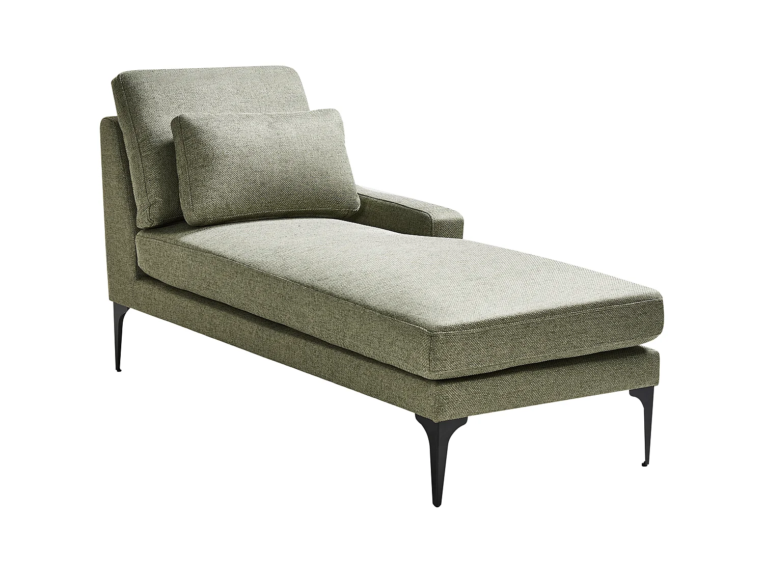 Chaise longue côté droite EWRON Tissu Vert