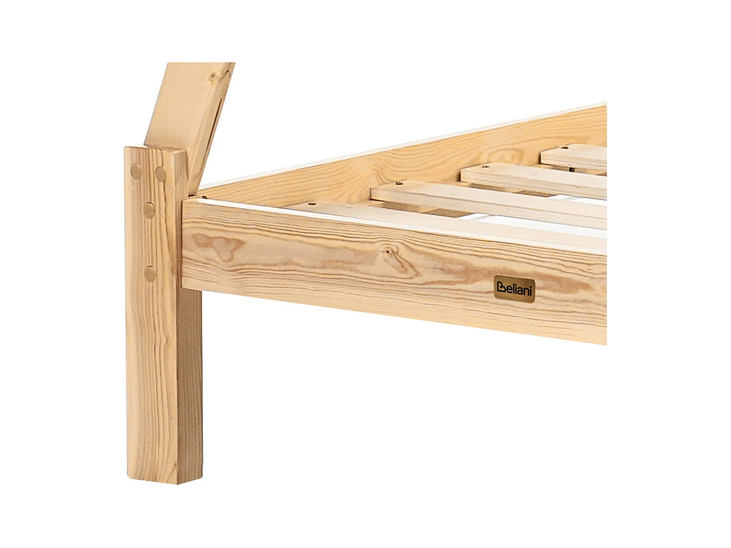 Lit d'enfant Tipi Bois de pin DEVAY 90 x 200 cm Marron clair