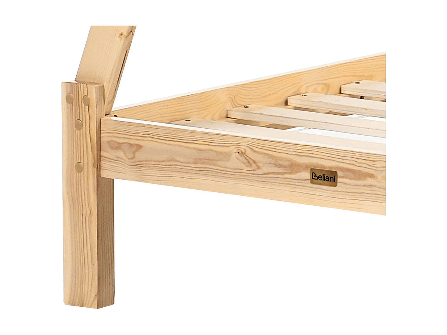 Tipi-Kinderbett Kiefernholz hellbraun Lattenrost 90 x 200 cm DEVAY