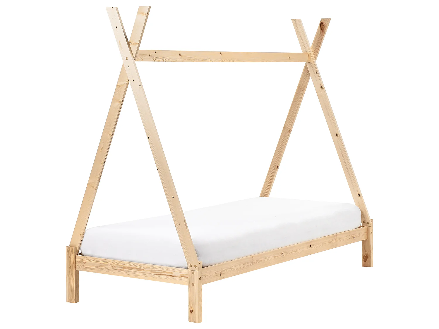 Lit enfant tipi 90 x 200 cm en bois clair DEVAY