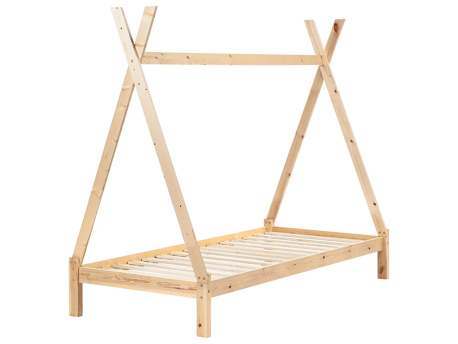 Lit enfant tipi 90 x 200 cm en bois clair DEVAY