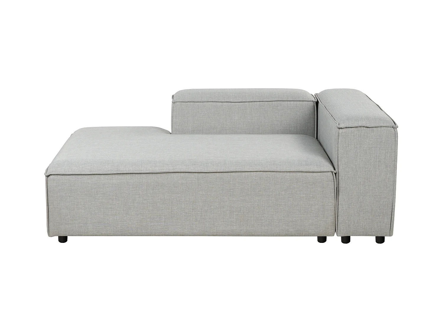 Chaise longue côté droit ARDAL Tissu Gris clair