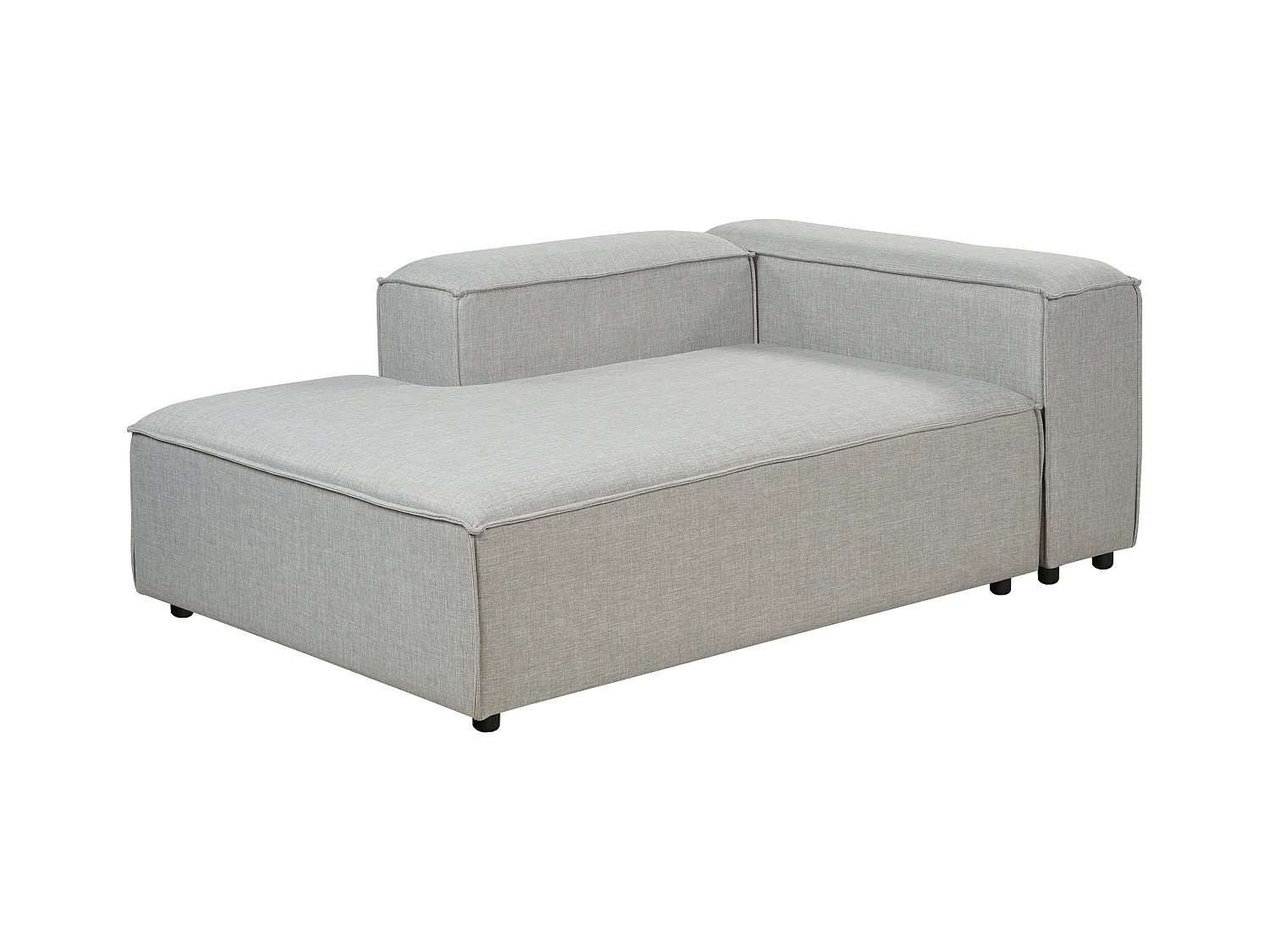 Chaise longue côté droit ARDAL Tissu Gris clair