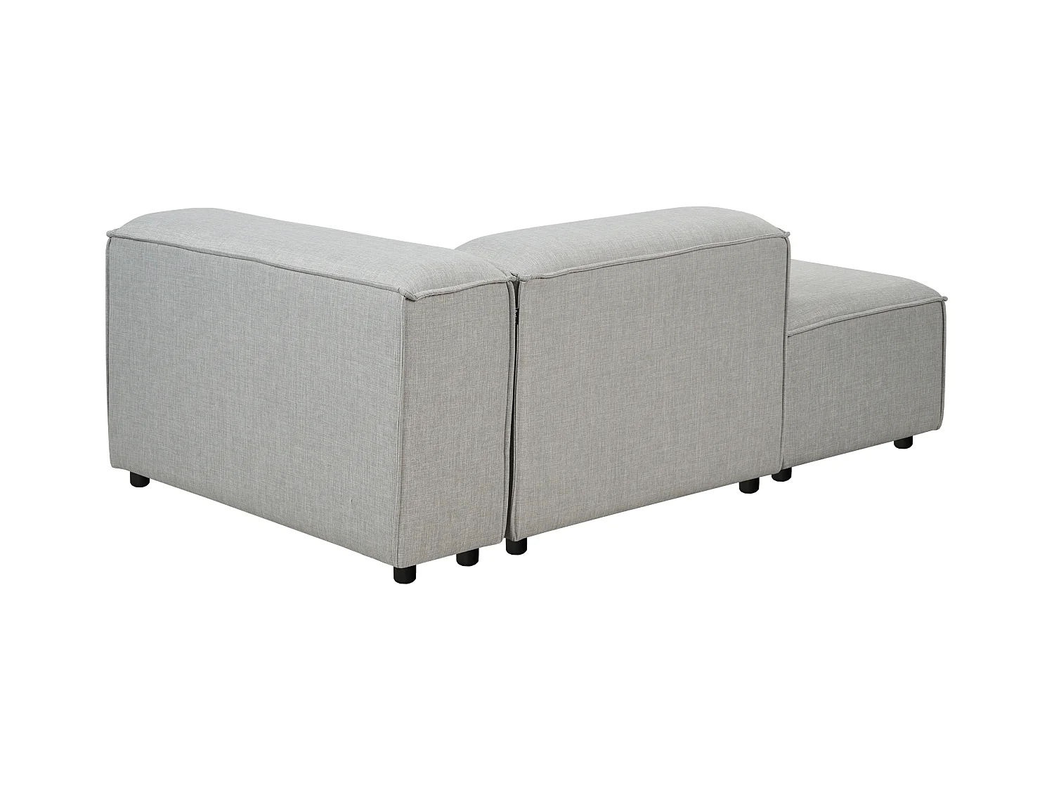 Chaise longue côté droit ARDAL Tissu Gris clair