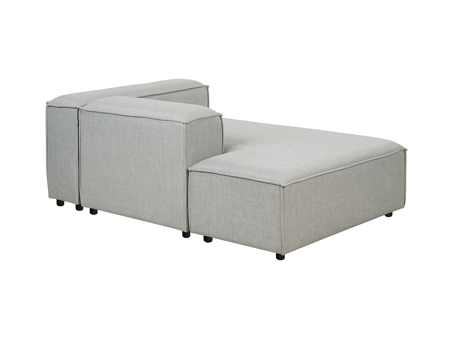 Chaise longue côté droit ARDAL Tissu Gris clair