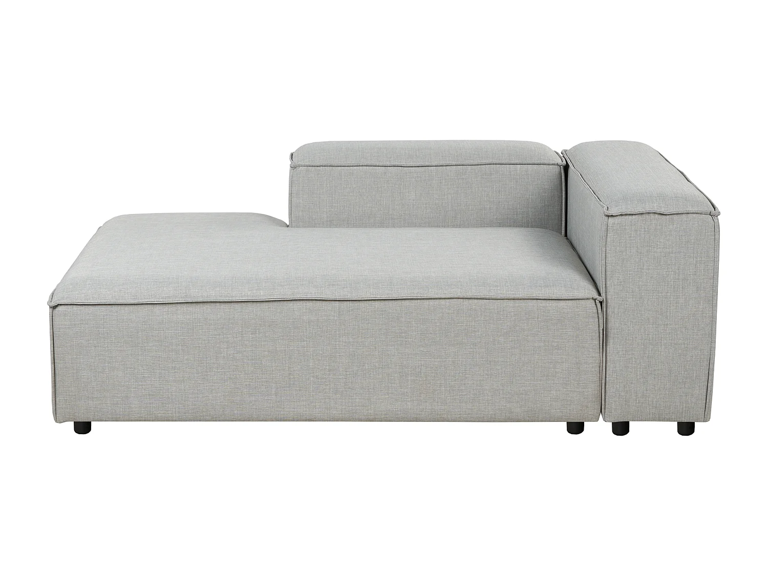 Chaise longue côté droit ARDAL Tissu Gris clair