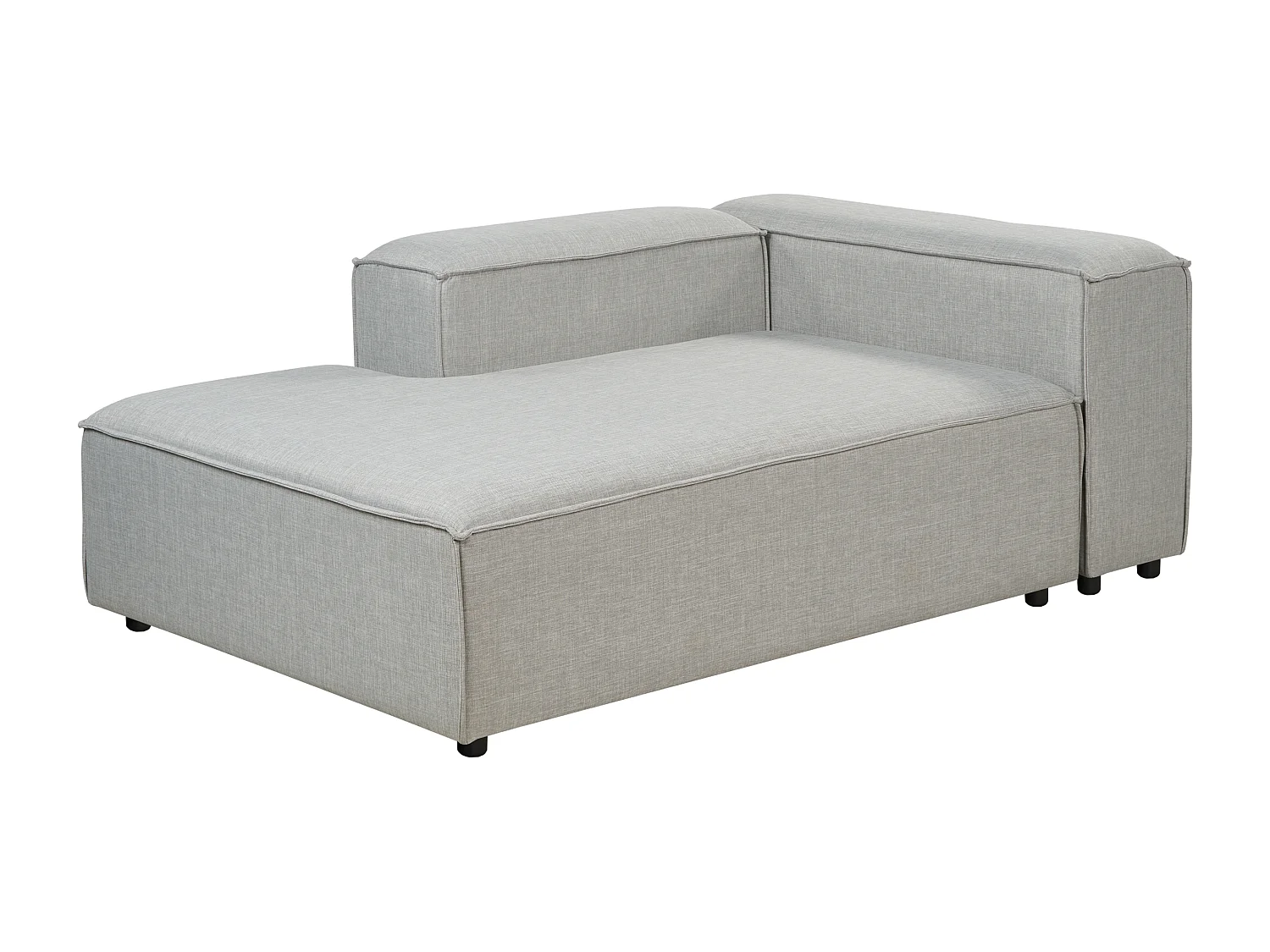 Chaise longue côté droit ARDAL Tissu Gris clair