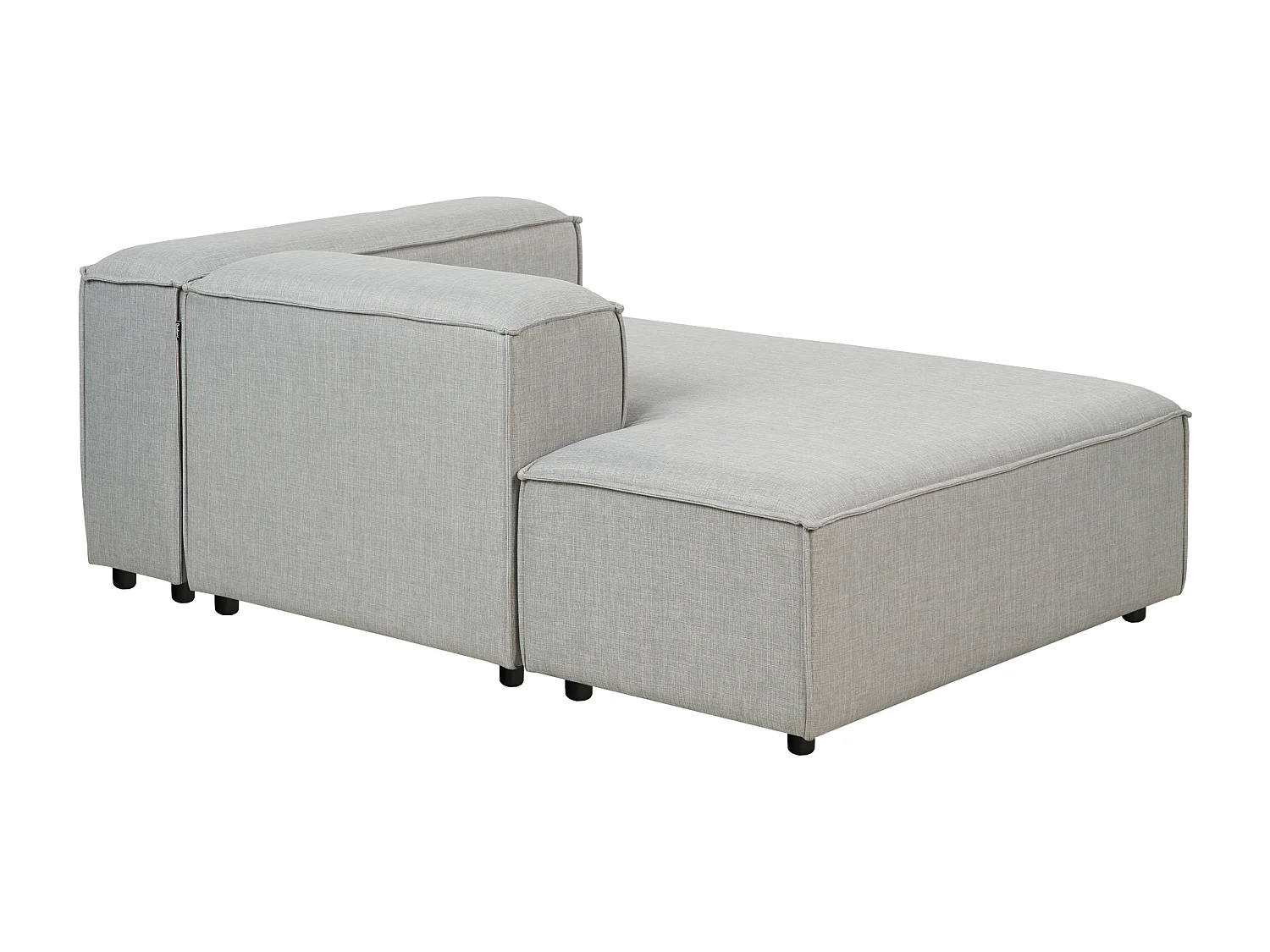 Chaise longue côté droit ARDAL Tissu Gris clair