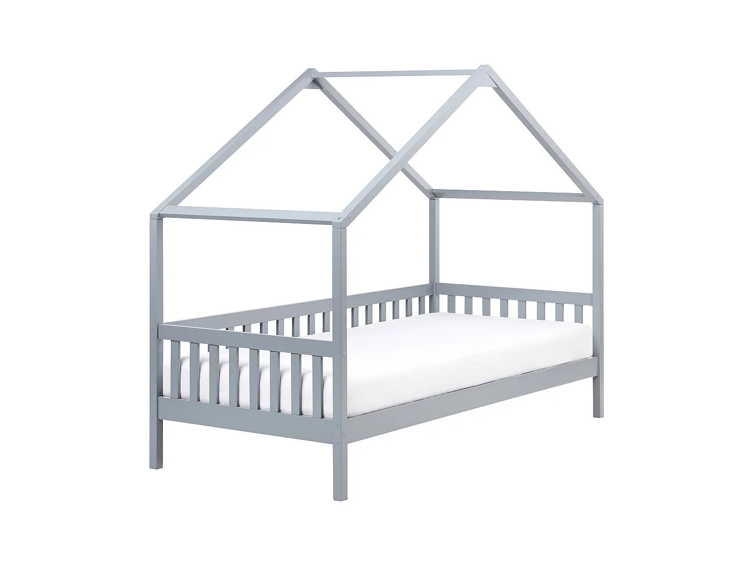 Letto per bambini legno grigio 90 x 200 cm CHARRIN