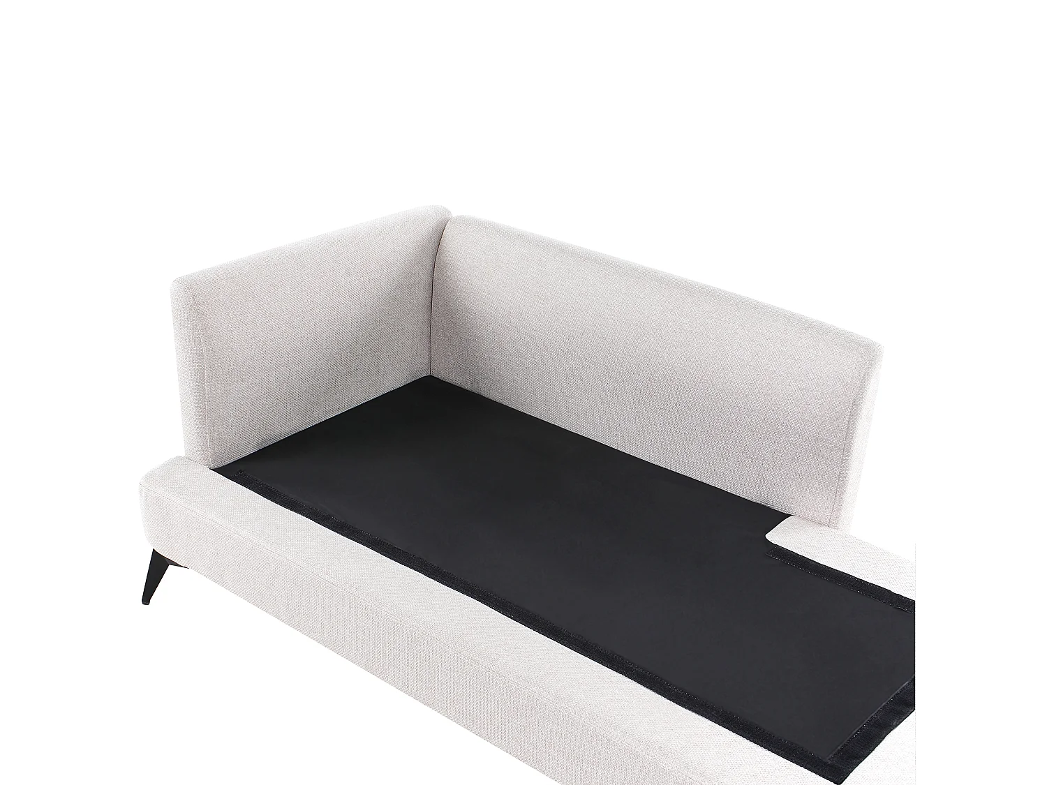 Chaise longue à esquerda SIEVOZ Tecido Creme claro