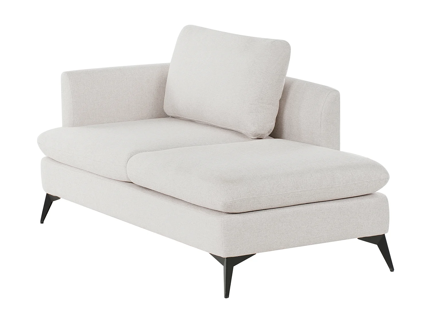 Chaise longue côté gauche SIEVOZ Tissu Beige clair