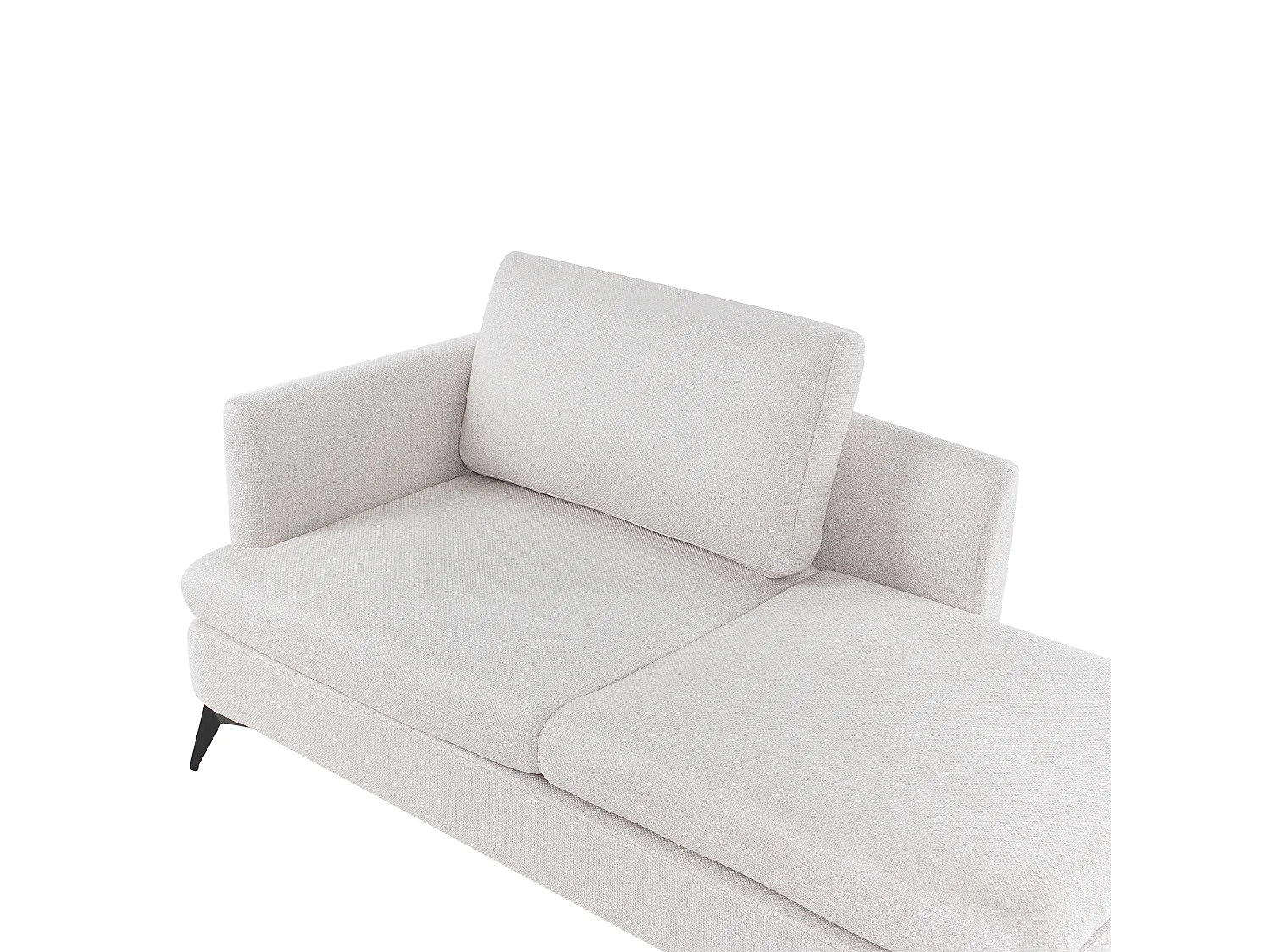 Chaise longue côté gauche SIEVOZ Tissu Beige clair