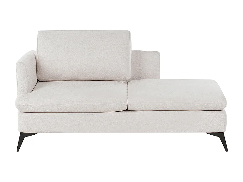Chaise longue à esquerda SIEVOZ Tecido Creme claro