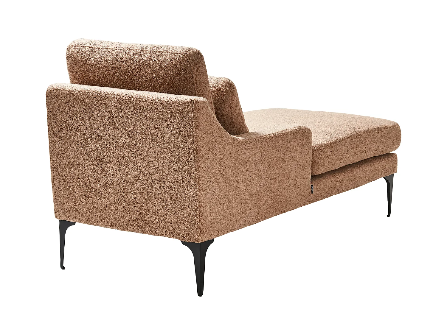 Chaise longue côté droite EWRON Bouclé Beige sable