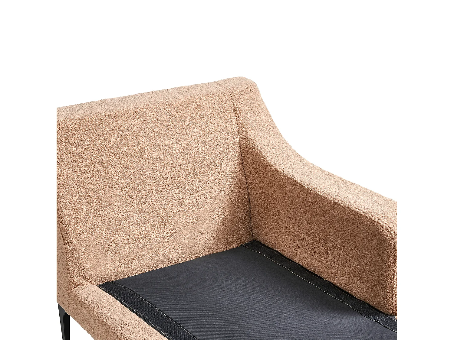 Chaise longue versione sinistra EWRON Bouclé Beige sabbia
