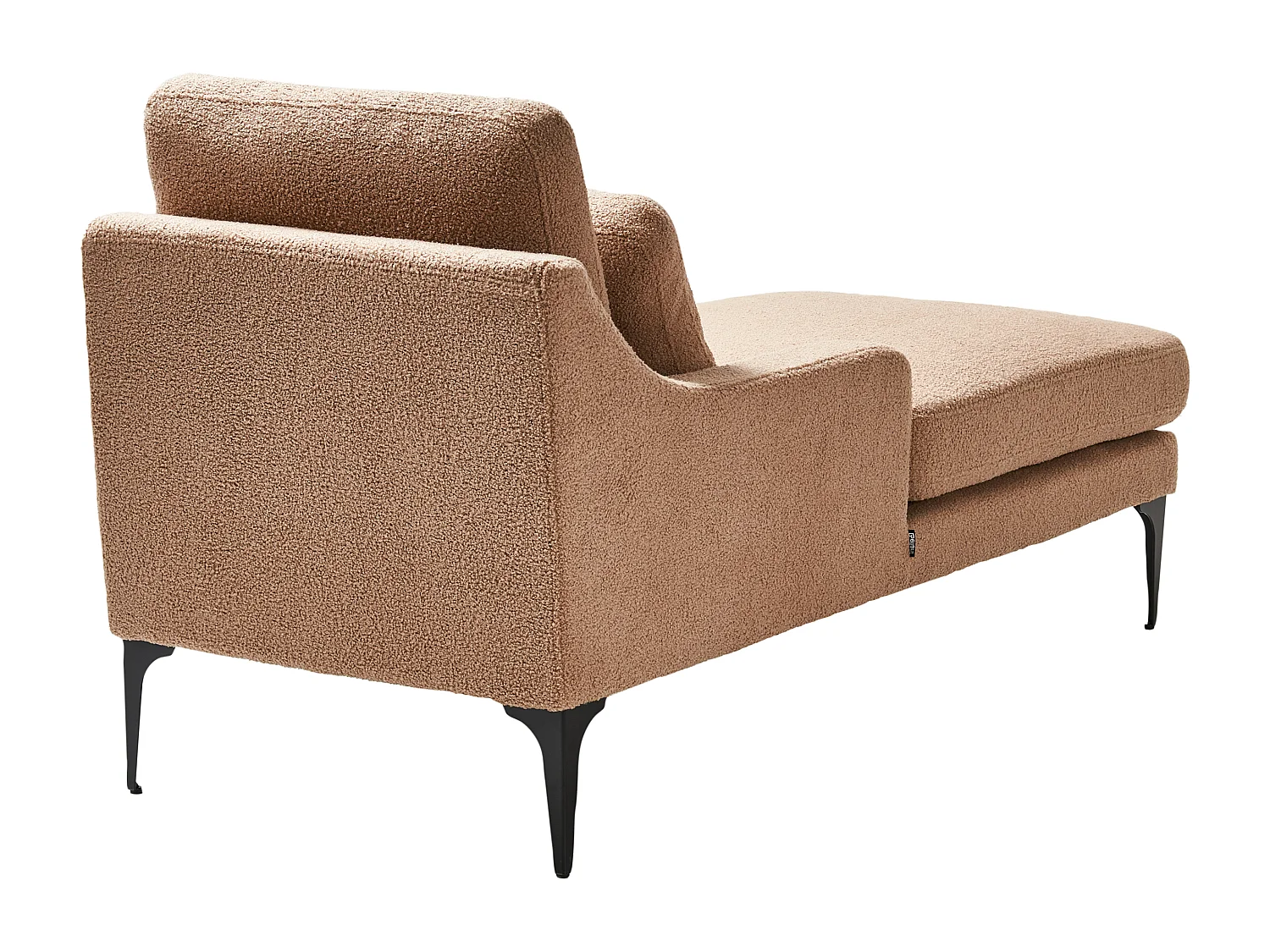 Chaise longue côté gauche EWRON Bouclé Beige sable