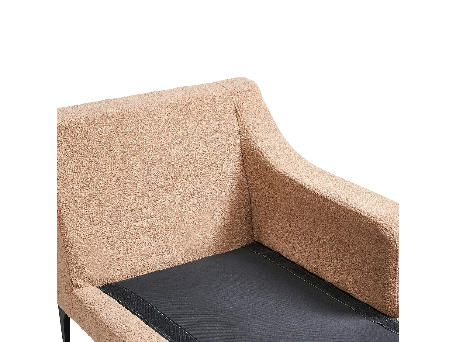 Chaise longue côté gauche EWRON Bouclé Beige sable