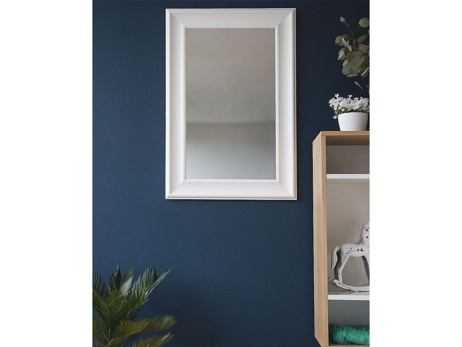 Miroir LUNEL 60 cm 90 cm Blanc