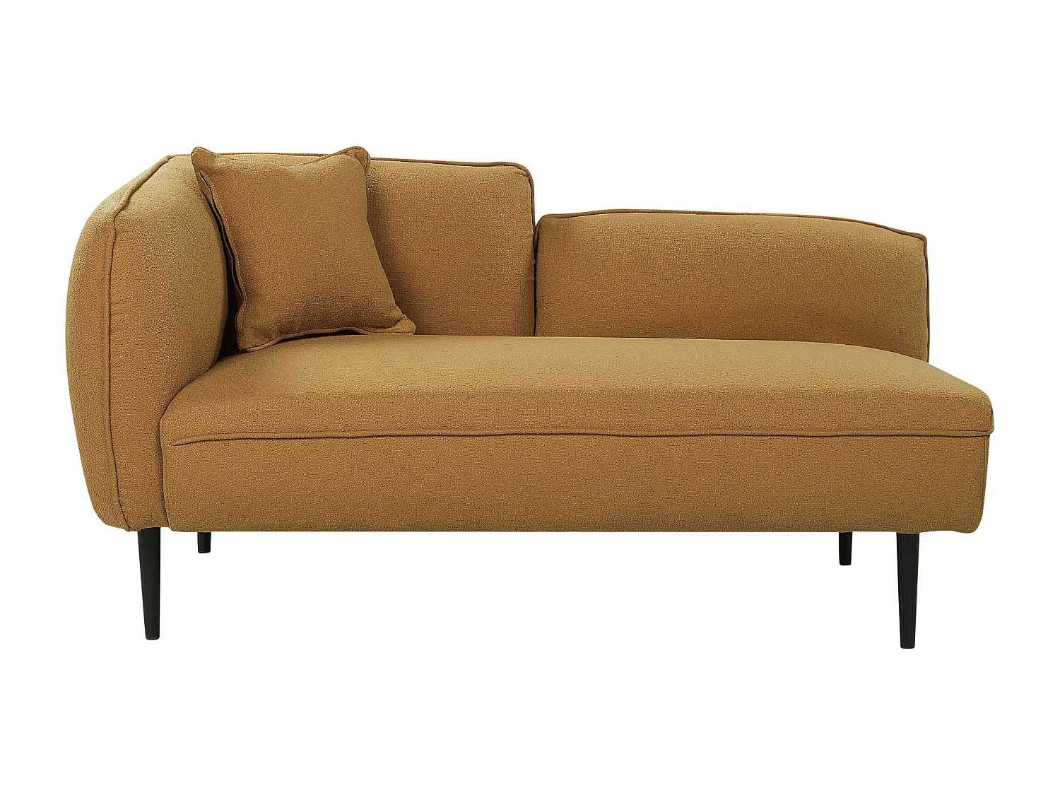 Chaise longue côté gauche CHEVANNES Bouclé Moutarde