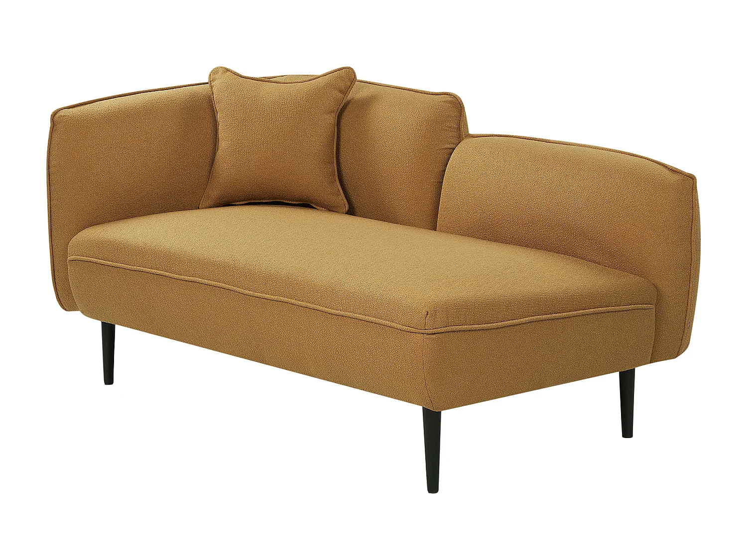 Chaise longue côté gauche CHEVANNES Bouclé Moutarde
