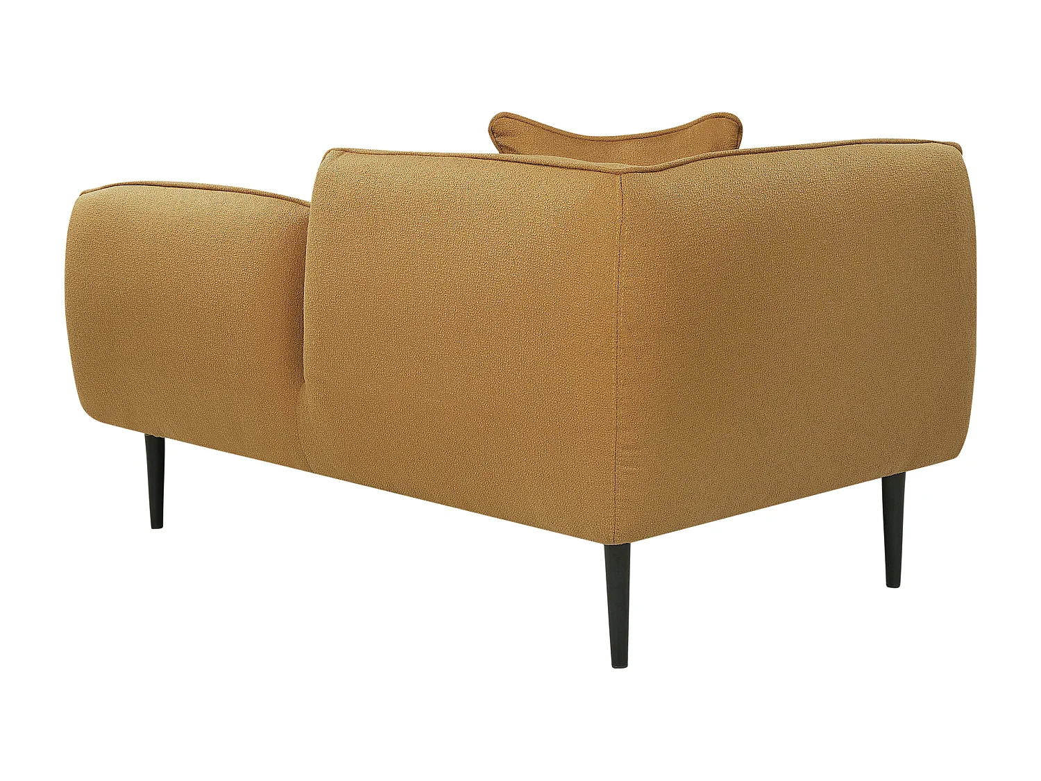 Chaise longue côté gauche CHEVANNES Bouclé Moutarde