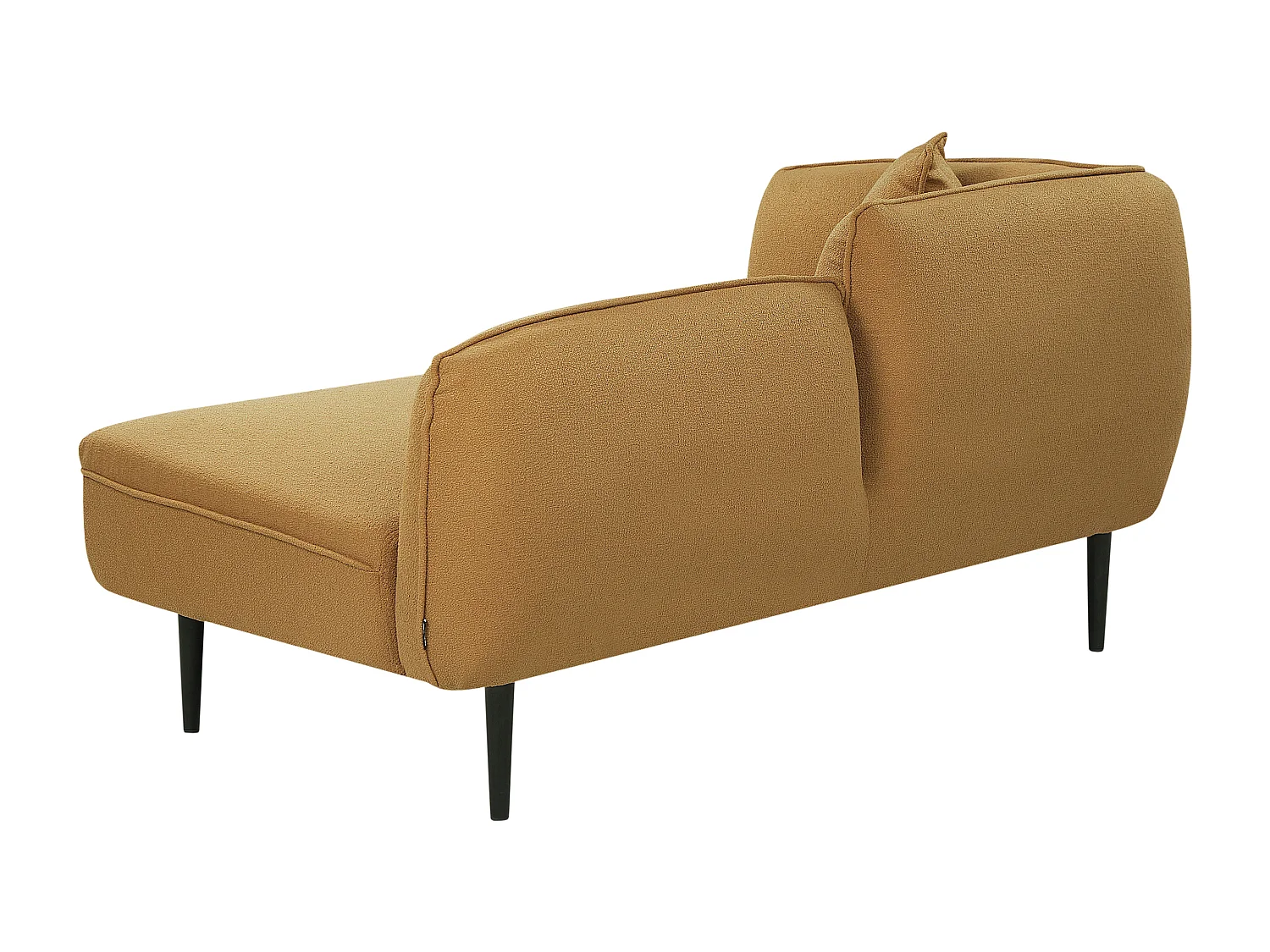 Chaise longue côté gauche CHEVANNES Bouclé Moutarde