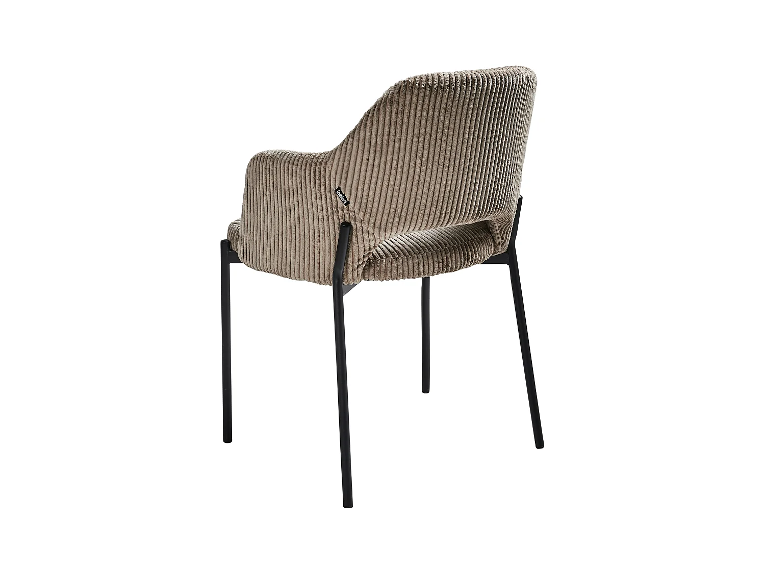 Lot de 2 chaises de salle à manger RATON Velours côtelé Taupe