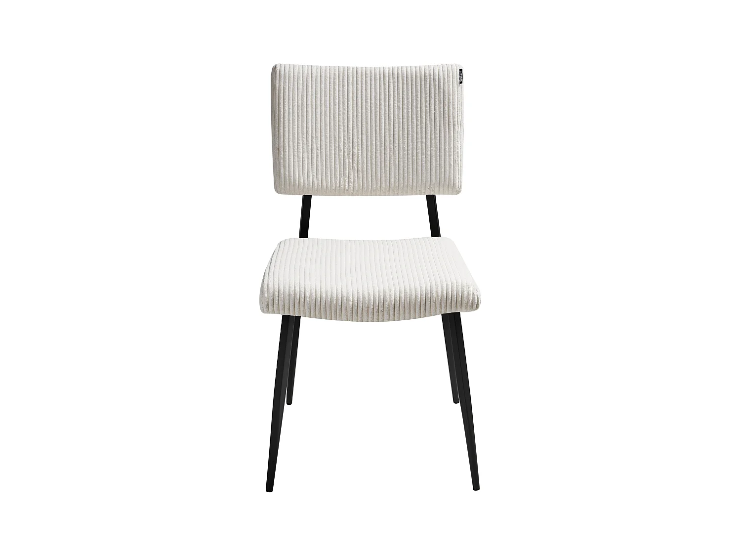 Lot de 2 chaises de salle à manger STURGIS Velours côtelé Blanc cassé